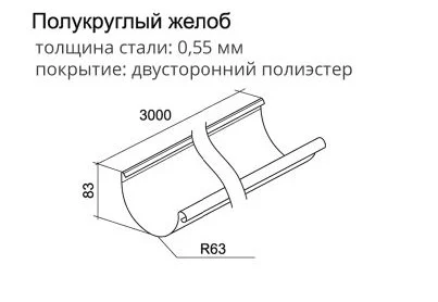 желоб 3м эск